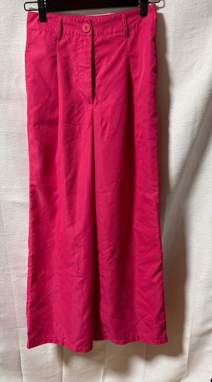 Hot Pink Wide Leg Pants - Picture 1 of 2